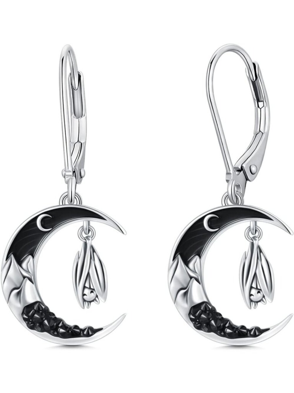 Gothic Sterling Silver Halloween Dangle Earrings - Bat, Cat, Pumpkin & More!